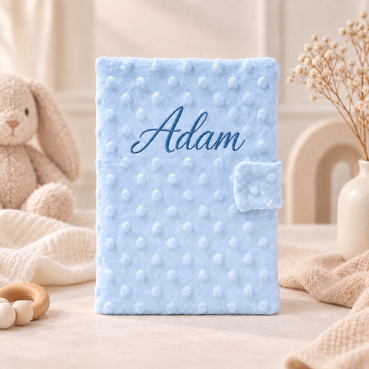 Protège Carnet de Santé Bébé Minky Personnalisé