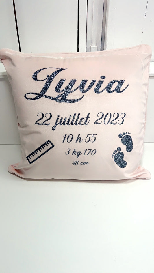 Coussin velours personnalisé