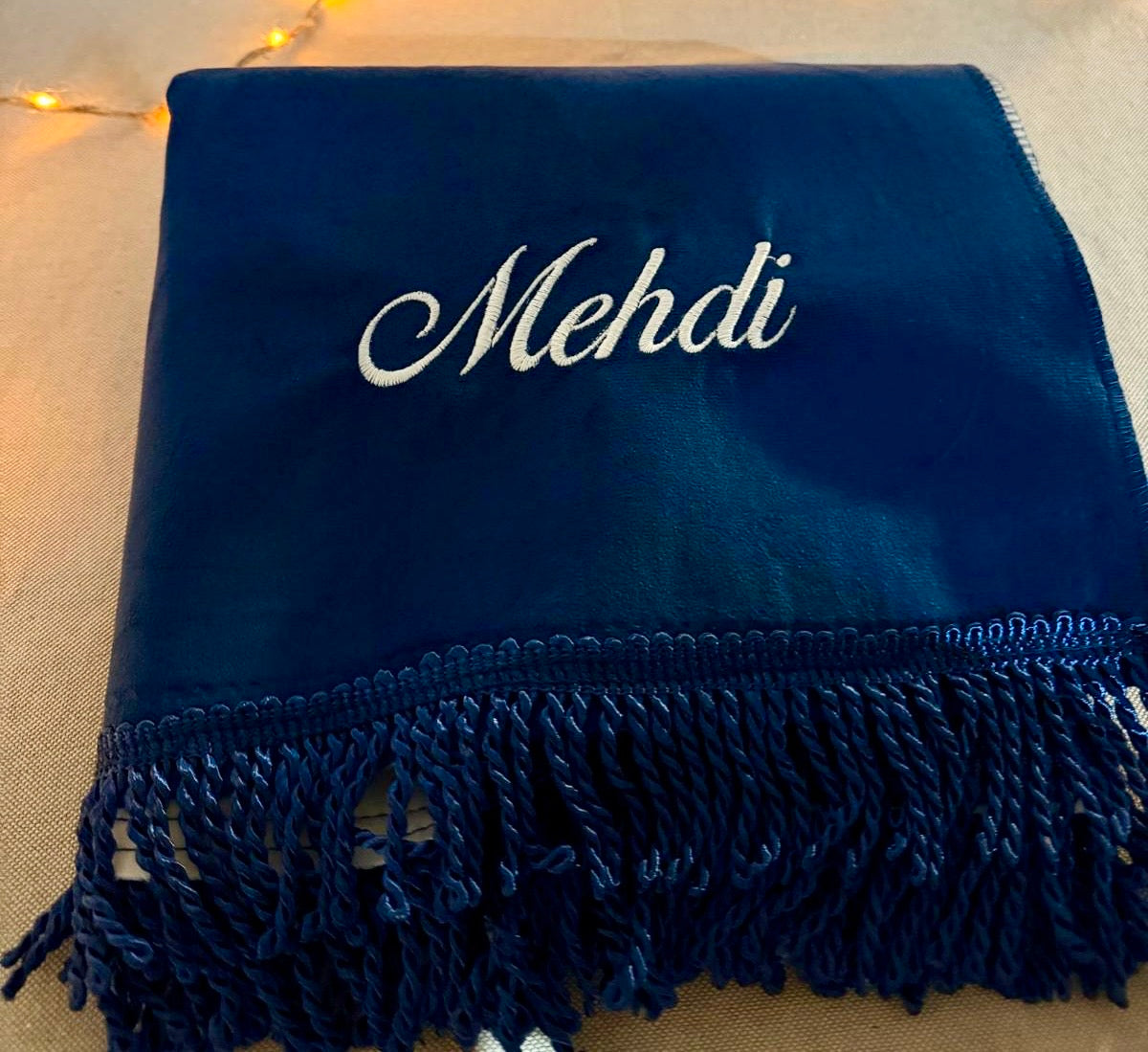 Grand tapis de prière brodé