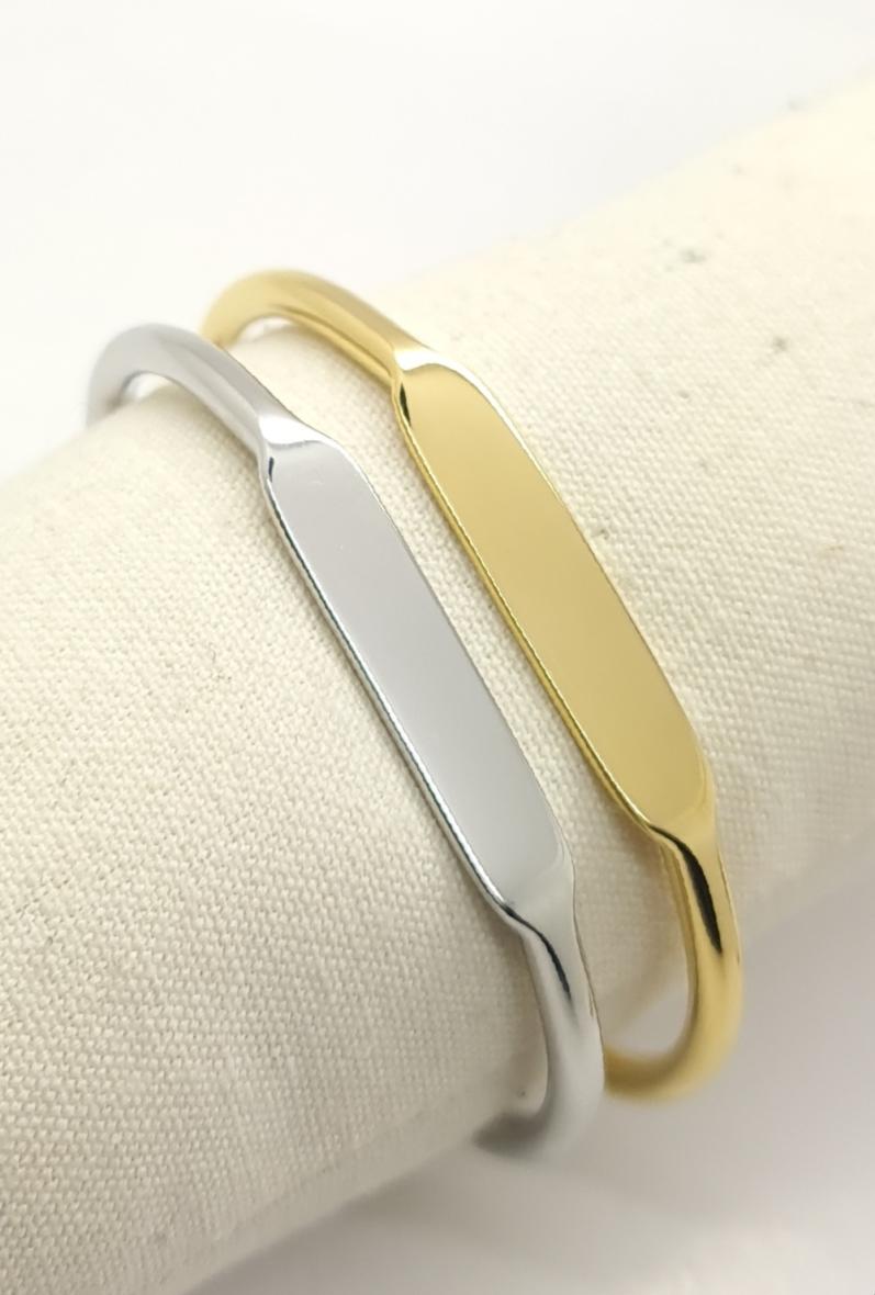 Bracelet Jonc Personnalisé Gravé – Or ou Argent
