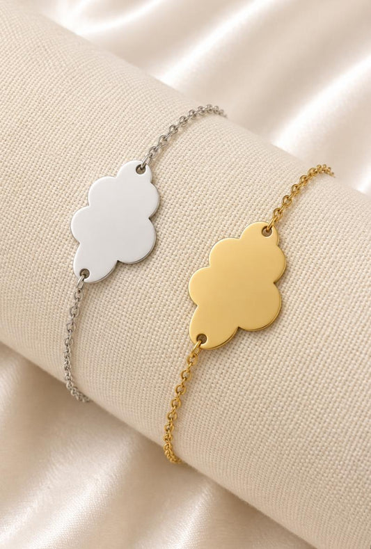 Bracelet Enfant Nuage Personnalisé – Or ou Argent