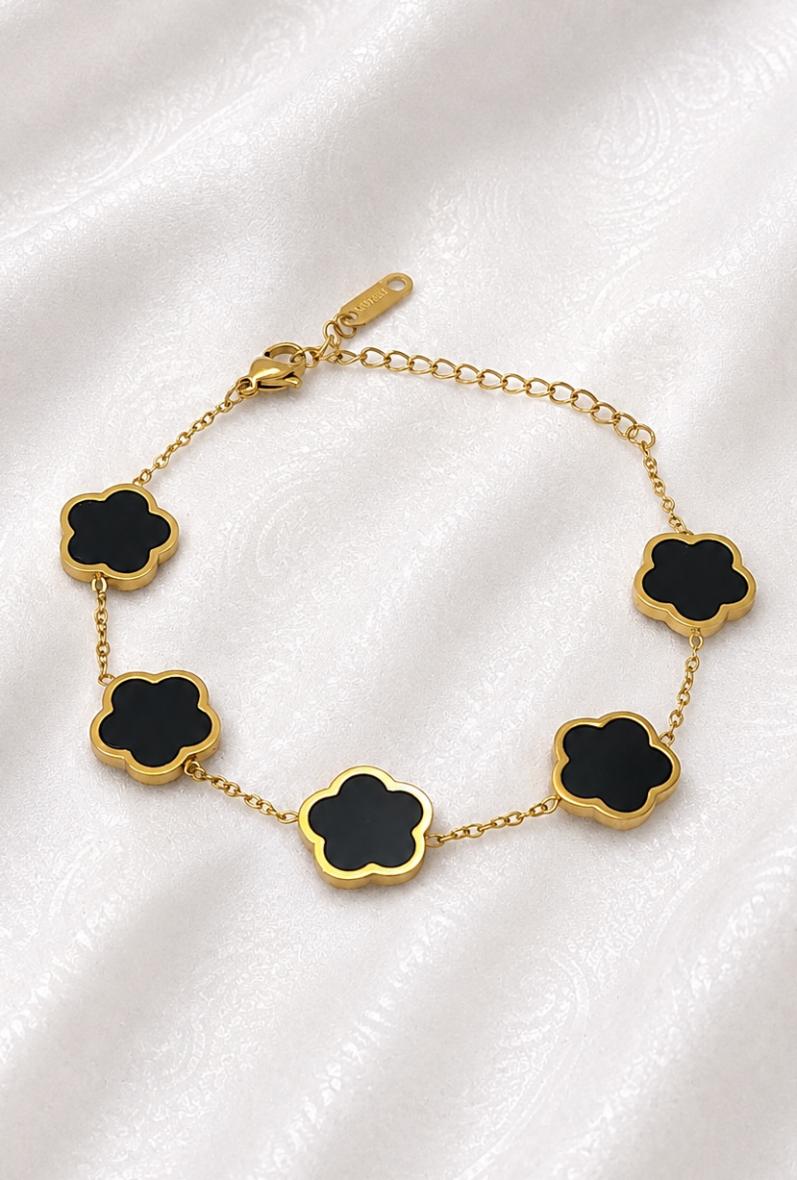 Bracelet fleurs colorées