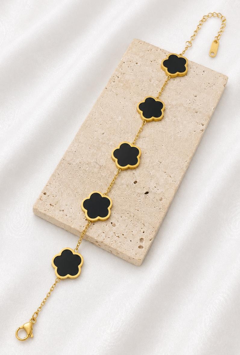 Bracelet fleurs colorées