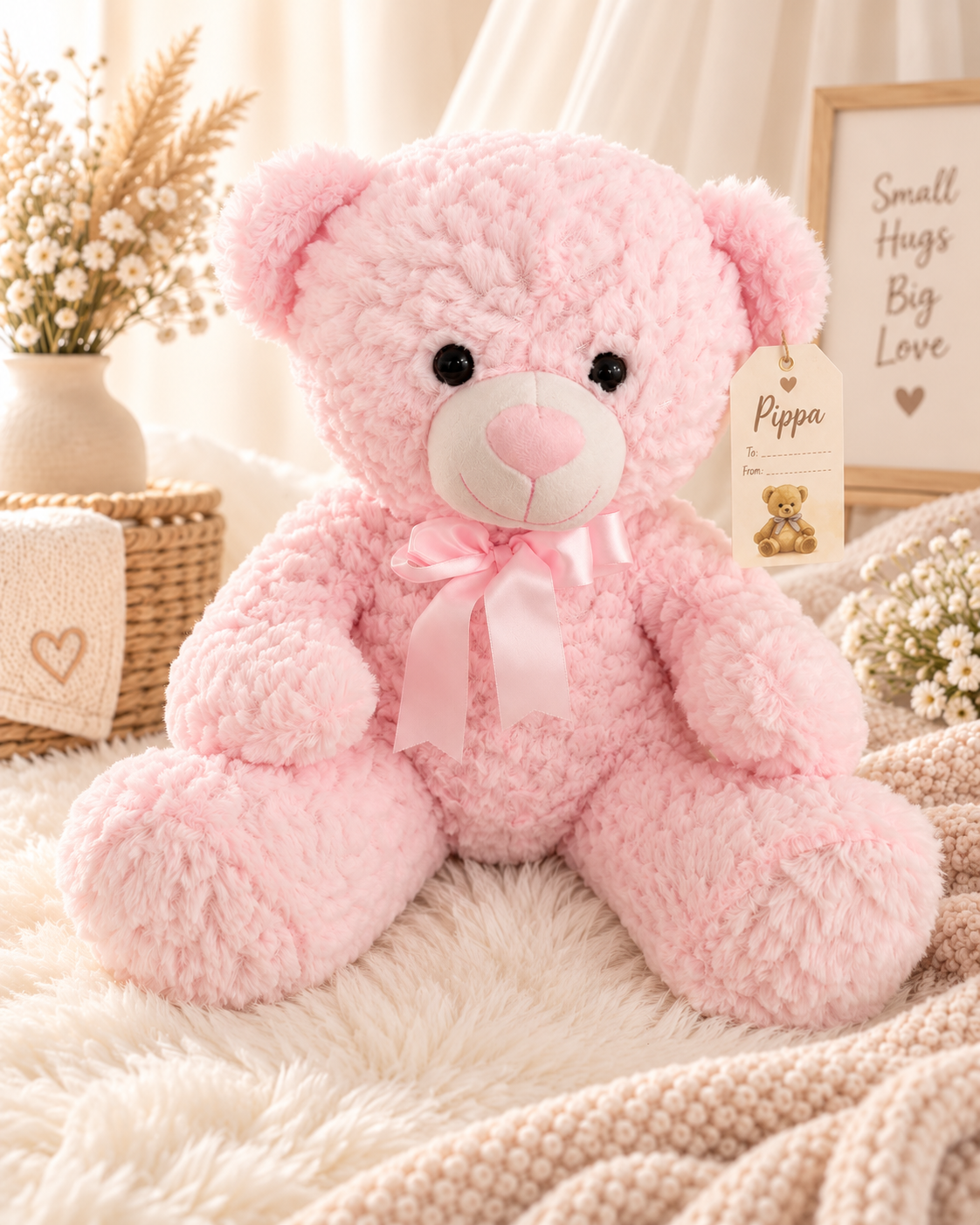 Peluche Ours Douce Bébé – Cadeau Naissance Personnalisable