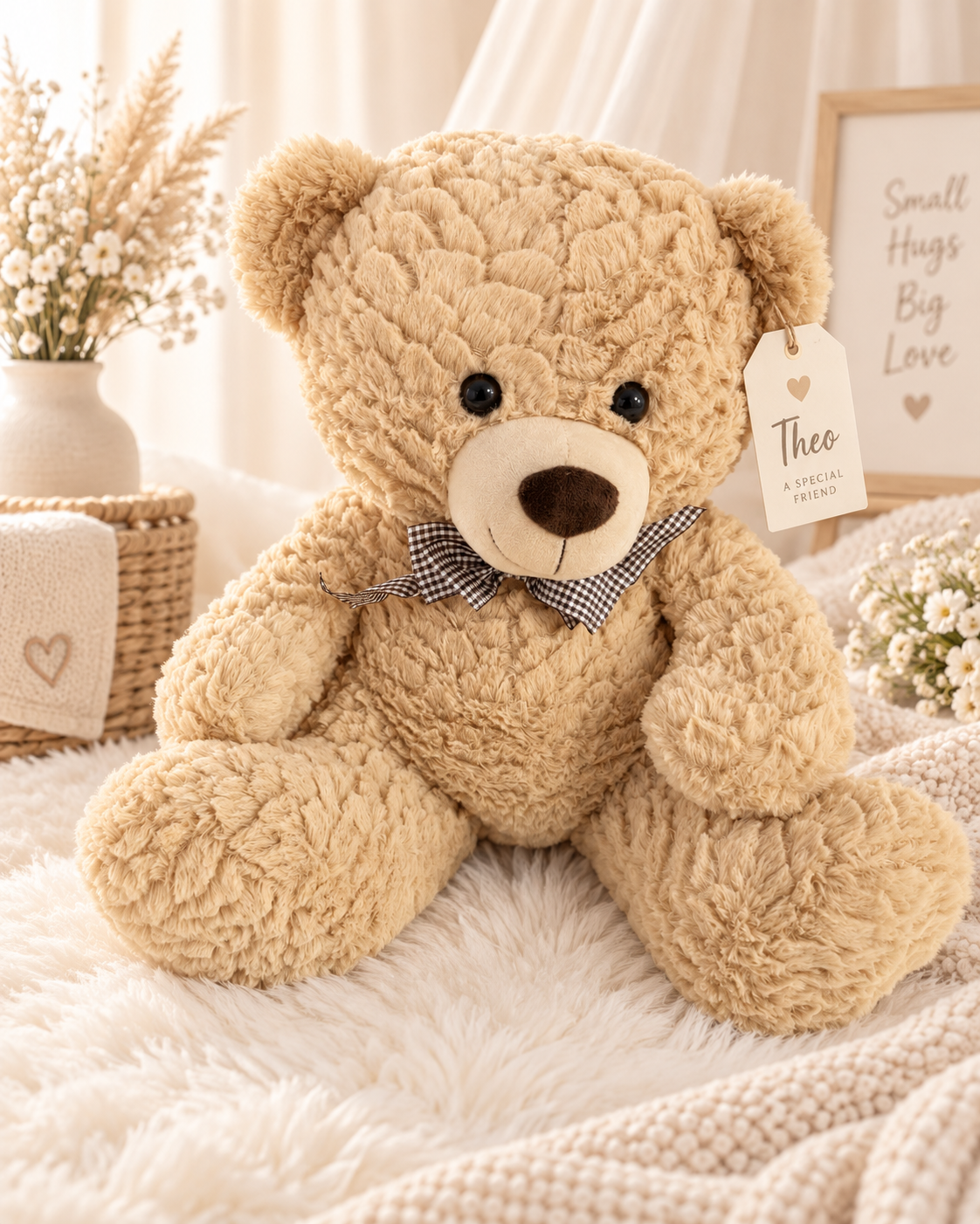 Peluche Ours Douce Bébé – Cadeau Naissance Personnalisable