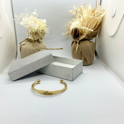 Jonc Naissance Personnalisé – Or ou Argent