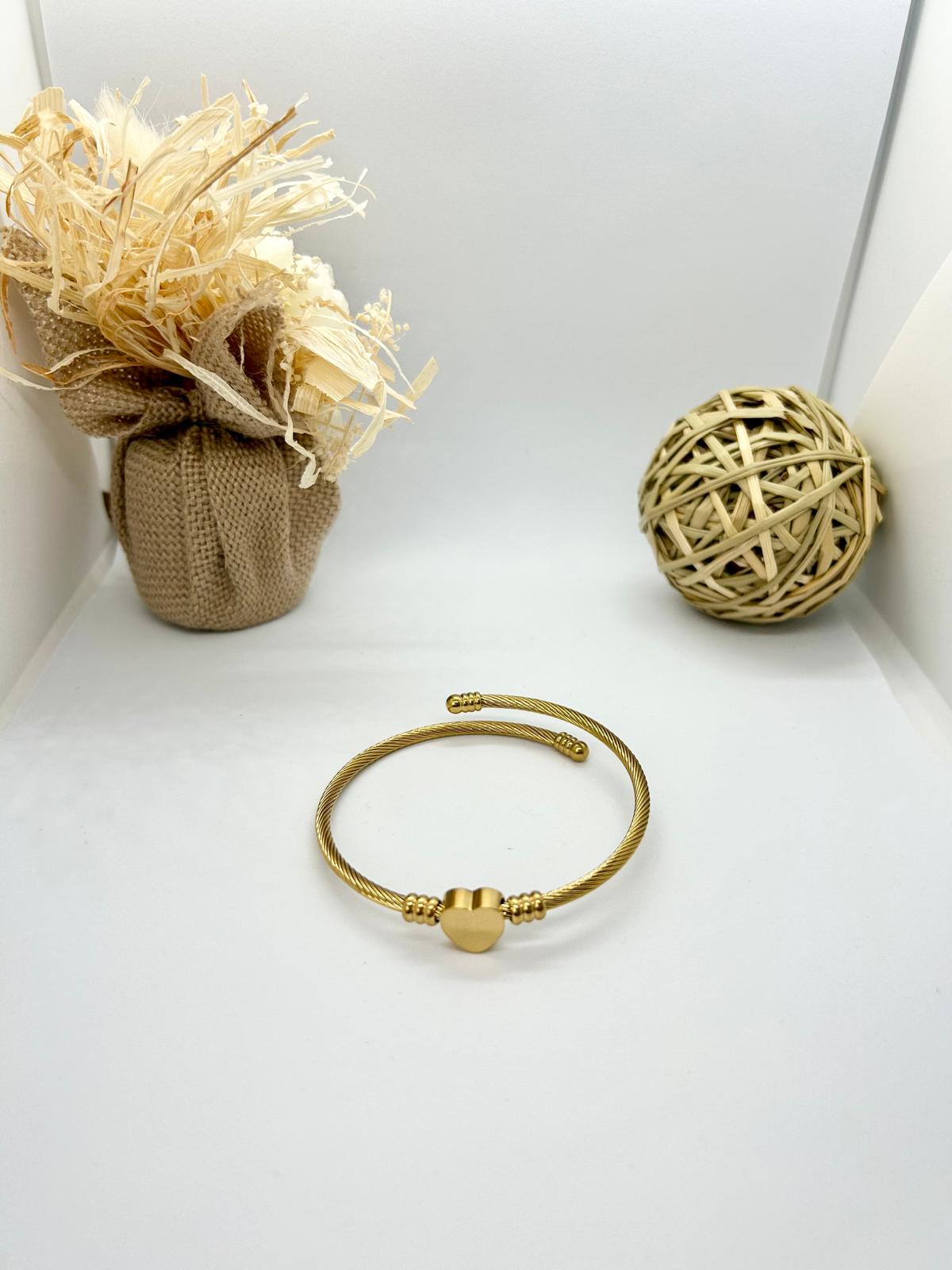 Bracelet cœur personnalisable initiale