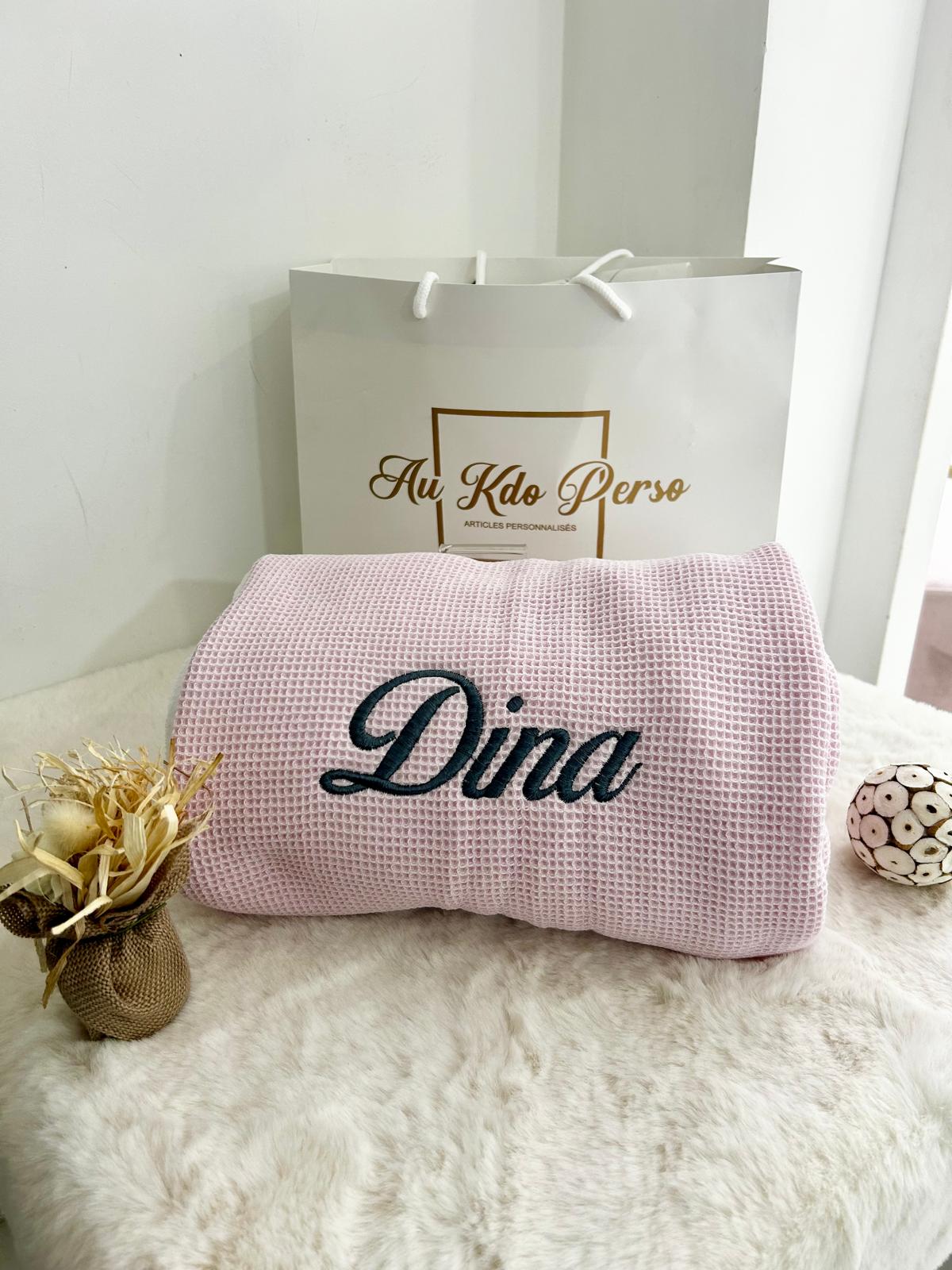 Plaid en coton nid d’abeille - AU KDO PERSO