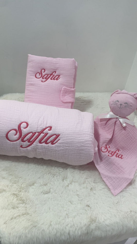 Box promo en Gaz de coton broderie