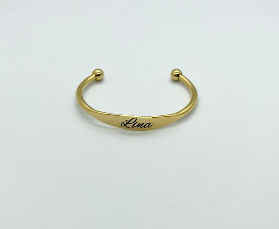 Jonc Naissance Personnalisé – Or ou Argent