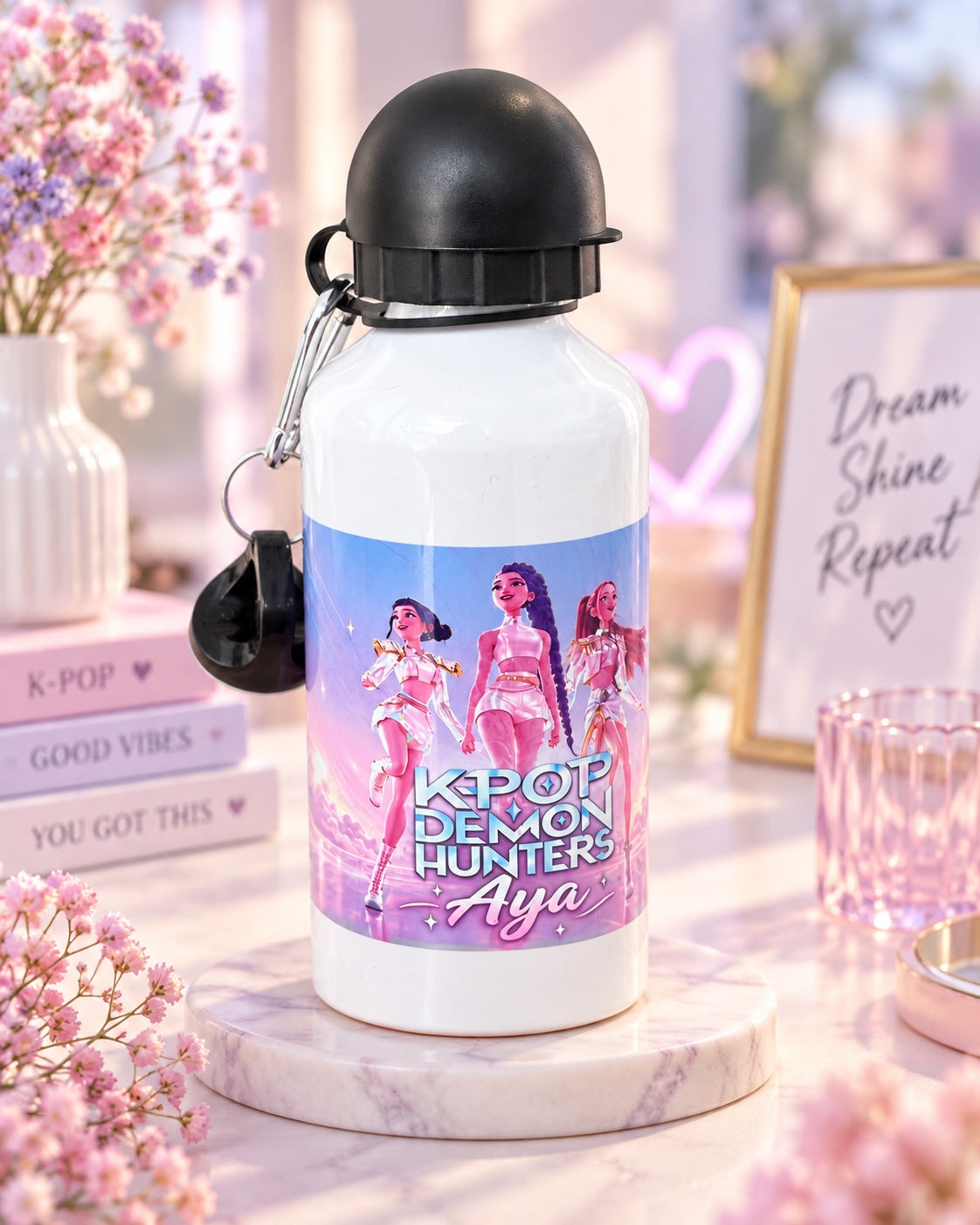 Gourde personnalisée par sublimation avec image et prénom Aya
