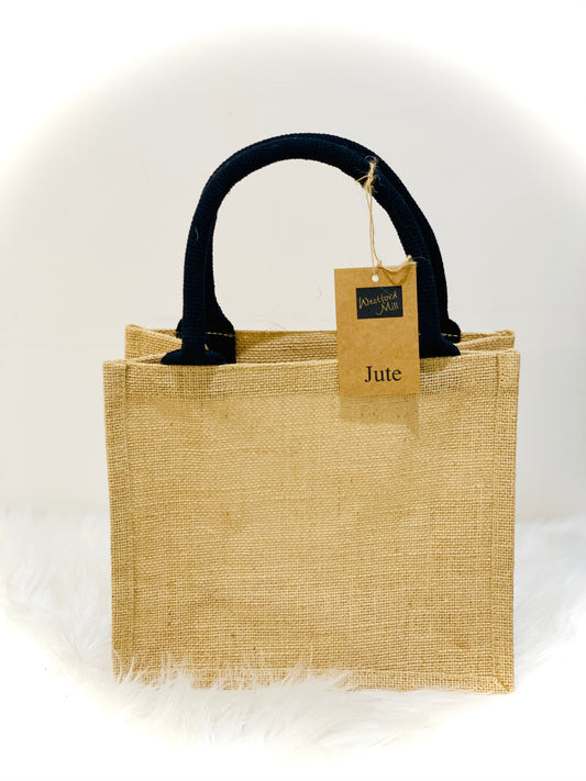 Petit sac en jute à personnaliser